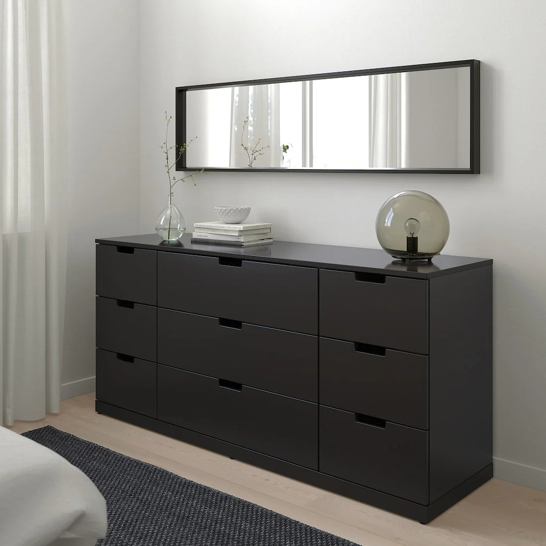 Storva Chest of 9 Drawer - 156×42×76cm