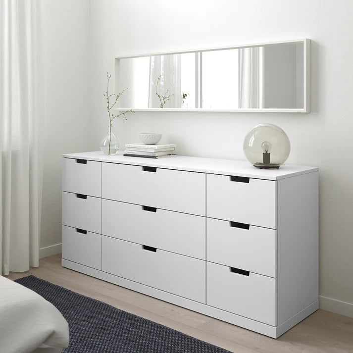 Storva Chest of 9 Drawer - 156×42×76cm