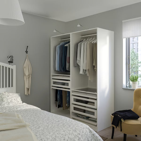 Max open wardrobe With glass drawers, 120x40x200cm