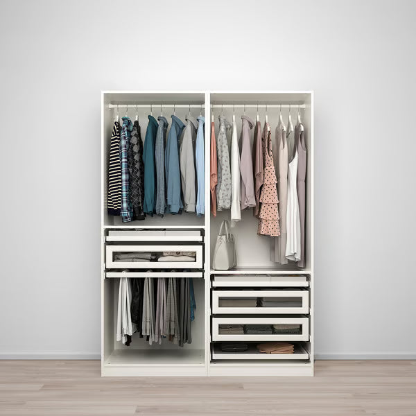 Max open wardrobe With glass drawers, 120x40x200cm