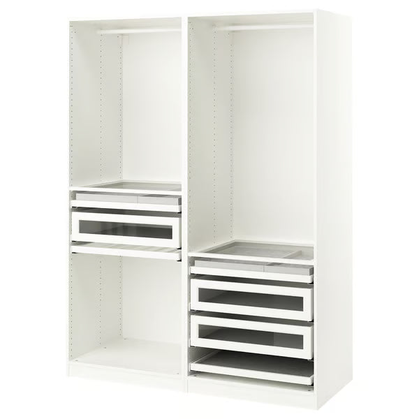 Max open wardrobe With glass drawers, 120x40x200cm