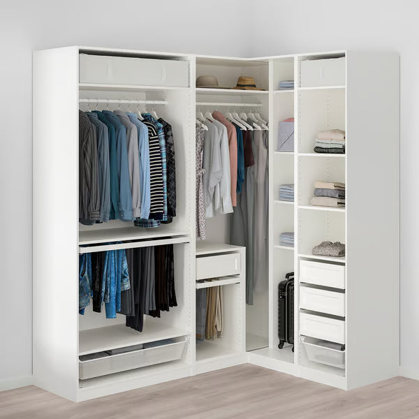 Max L-S-Shape Open wardrobe, 160x120x200/240 cm.