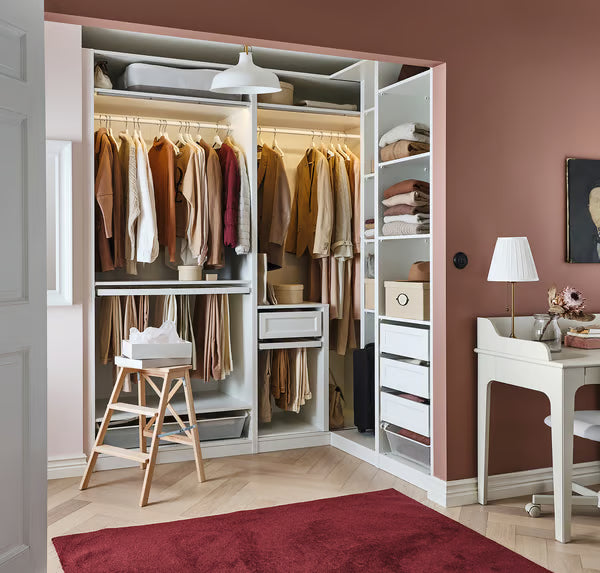 Max L-S-Shape Open wardrobe, 160x120x200/240 cm.