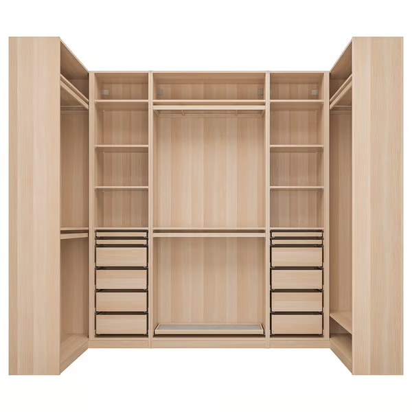 Max expansive corner open wardrobe