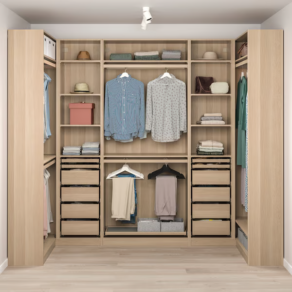 Max expansive corner open wardrobe