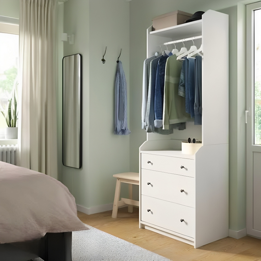 MDF White Storage unit - 116cm × 46cm × 70cm.