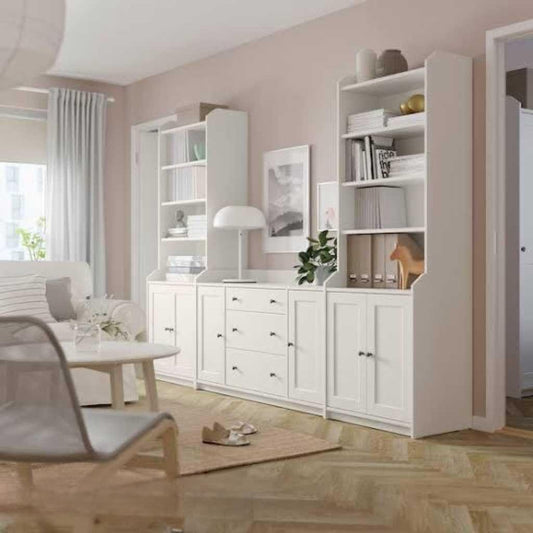 MDF White Display Unit  - 199cm x46cm x279cm.