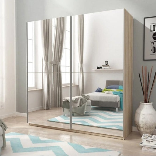 The Alba Mirrored Wardrobe,160x50x200cm