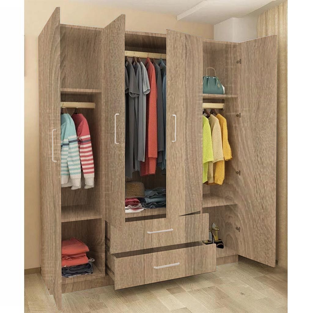Uno Oak Wardrobe - 180cm x 52cm x 200cm .