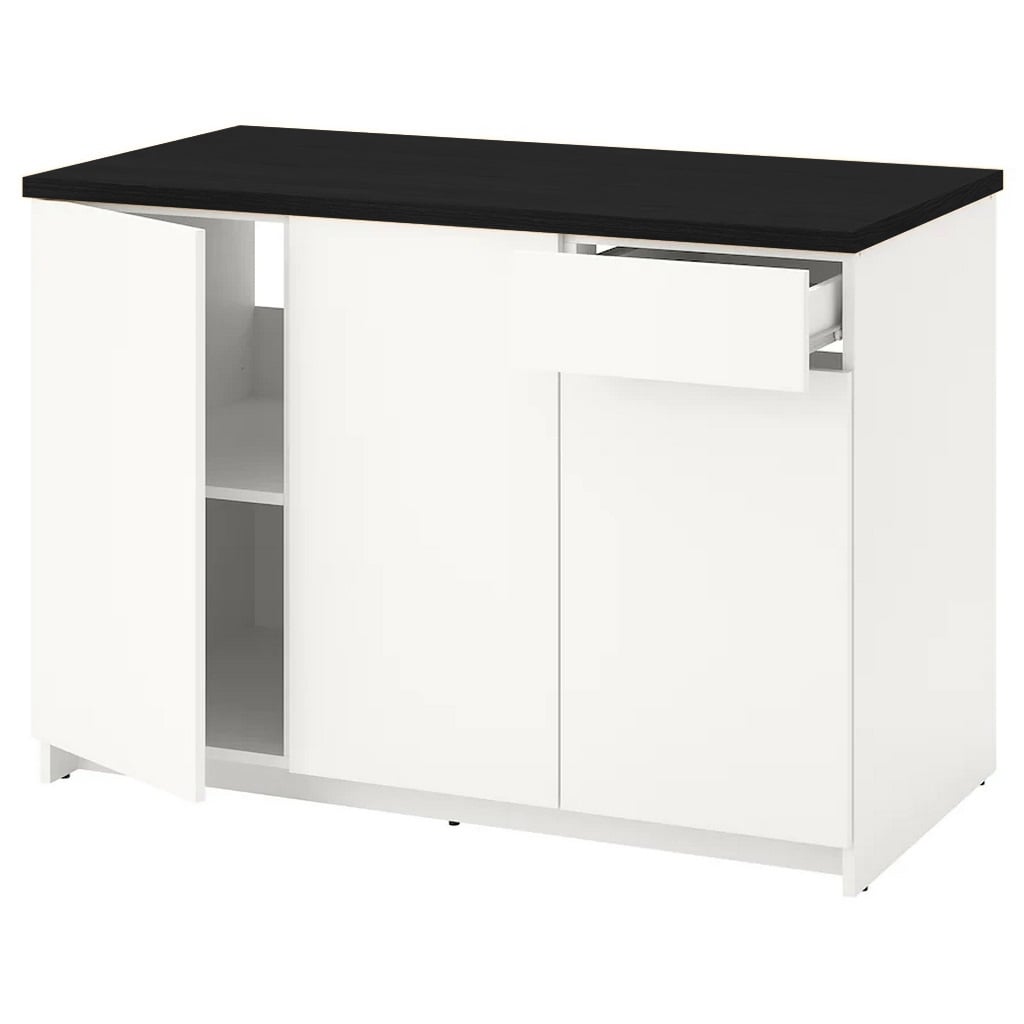 Kitchen Base Cabinet with 3 Doors & Drawer – Black, 120x60x90cm.