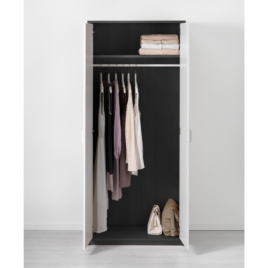 MDF White & Black Wardrobe  - 80x50x196cm.